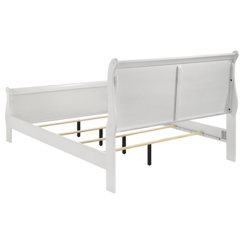 Louis Philippe - Queen Side Rails & Slats For Sleigh Bed, Box 2 of 2 - White