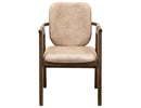Silver - Upholstered Chair - Brown / Beige