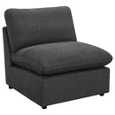 Collins - Modular Armless Chair - Dark Gray