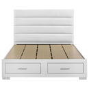 Felicity - King Footboard, Side Rails, Slats & Conceal Panel, Box 2 of 3 - White High Gloss