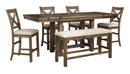 Moriville - Rectangular Dining Room Counter Extension Table - Grayish Brown