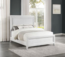 Marielle - Eastern King Side Rails & Slats Panel Bed - Distressed White