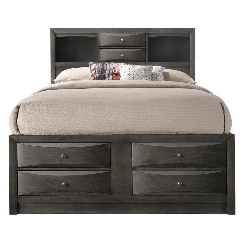  Size_King  -- Emily B4275-K King Bookcase Bed with Storage IMAGE 1