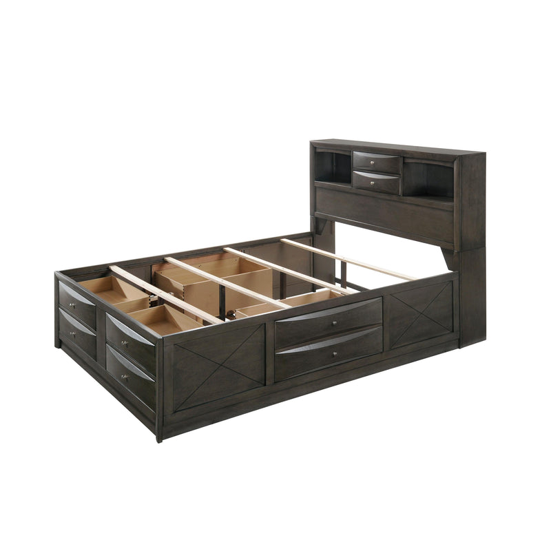  Size_King  -- Emily B4275-K King Bookcase Bed with Storage IMAGE 2