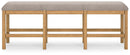 Havonplane - XL Counter Height Upholstered Dining Bench - Brown