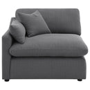 Hobson - Upholstered LAF Chair - Charcoal