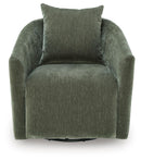 Leastow - Swivel Accent Chair - Loden