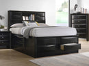 Briana - King Storage Headboard, Footboard & Slats, Box 1 of 3 - Black