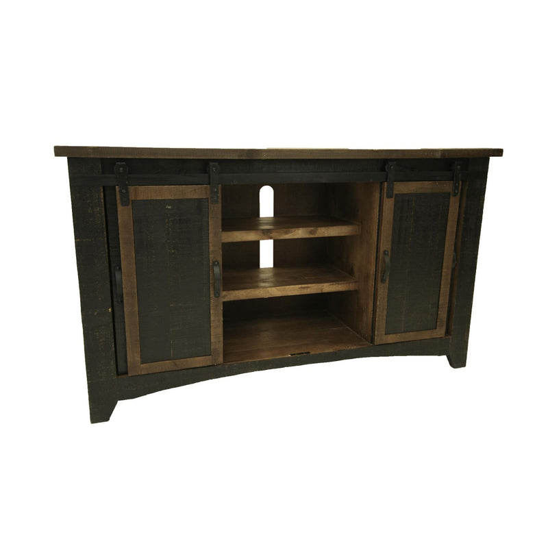 LMT Imports Terra Black TV Stand with Cable Management VSERU-TB-BARN11/72" BLACK IMAGE 2