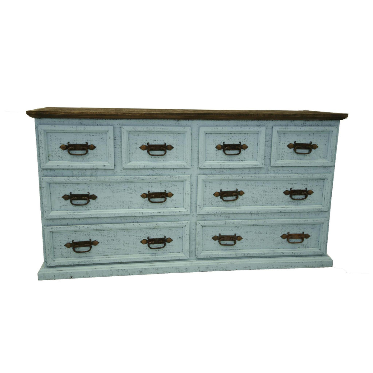 LMT Imports Turquoise Washed 8-Drawer Dresser VSERU-PT-COMMD TURQ LMT Imports Turquoise Washed 8-Drawer Dresser VSERU-PT-COMMD TURQ