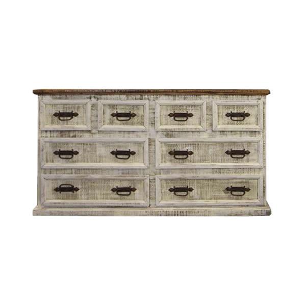 LMT Imports White Washed 8-Drawer Dresser VSERU-PW-COMMD WHITE IMAGE 1