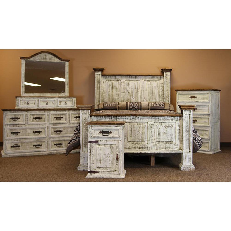 LMT Imports White Washed 8-Drawer Dresser VSERU-PW-COMMD WHITE IMAGE 3