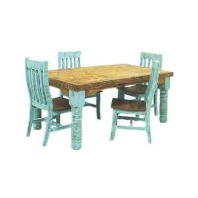 LMT Imports Dining Table VSERU-PT-MES30TURQ IMAGE 2