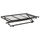 Eden - Metal Twin Pop Up Trundle Bed - Black