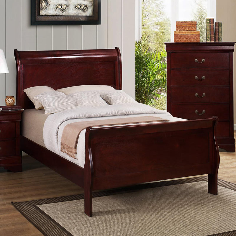  Size_Twin  -- Louis Philip B3850-T Twin Sleigh Bed IMAGE 1