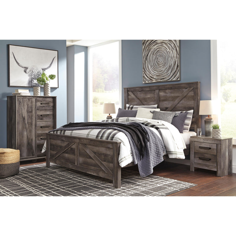  Size_King  -- Wynnlow B440B11 King Crossbuck Panel Bed IMAGE 7