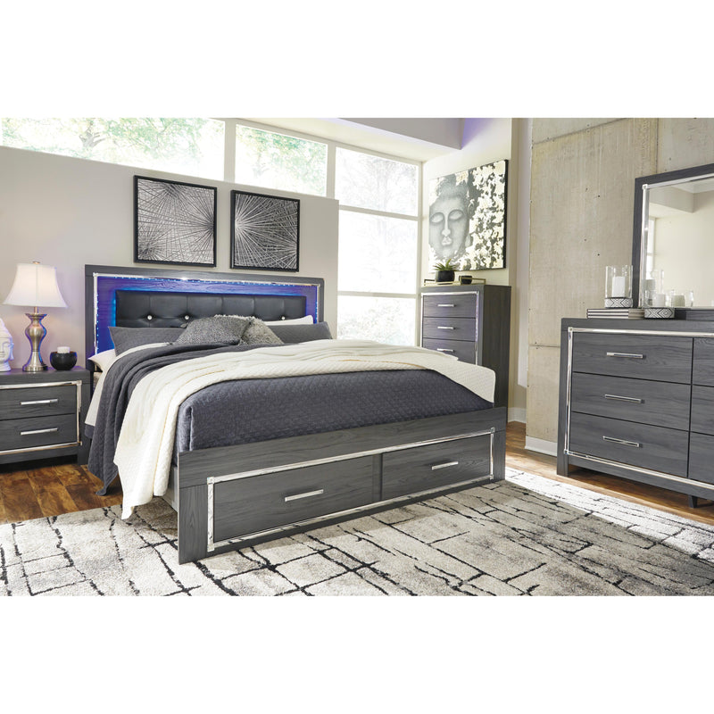  Size_King  -- Lodanna B214B11 King Panel Bed with 2 Storage Drawers IMAGE 11
