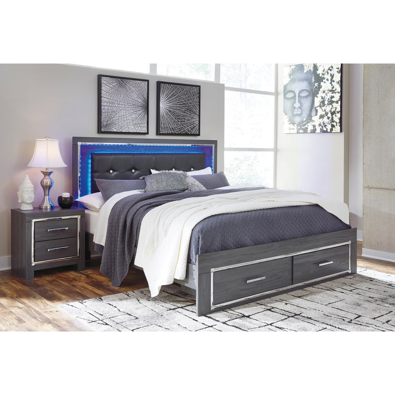  Size_King  -- Lodanna B214B11 King Panel Bed with 2 Storage Drawers IMAGE 2