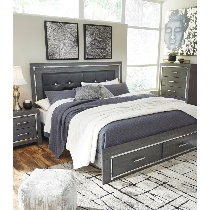  Size_King  -- Lodanna B214B11 King Panel Bed with 2 Storage Drawers IMAGE 9