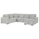 Devonshire - Left Sofa With 2 Pieces Pillow, Box 1 of 3 - Gray