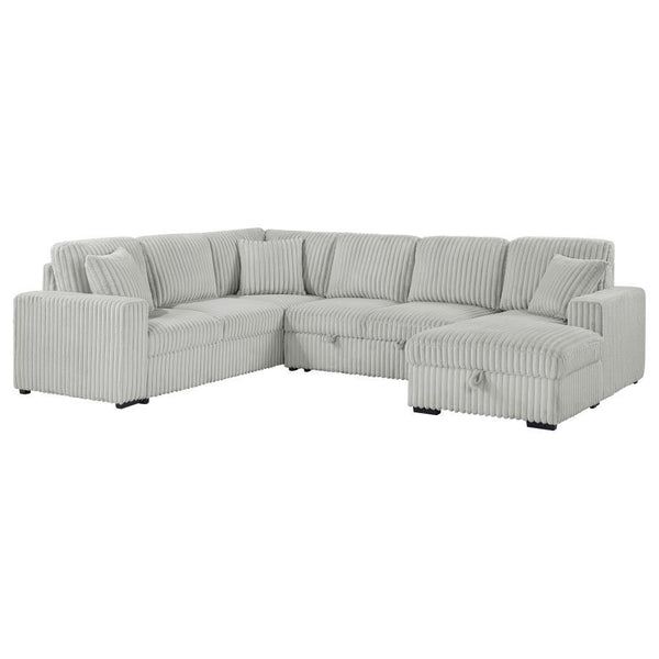 Devonshire - Left Sofa With 2 Pieces Pillow, Box 1 of 3 - Gray
