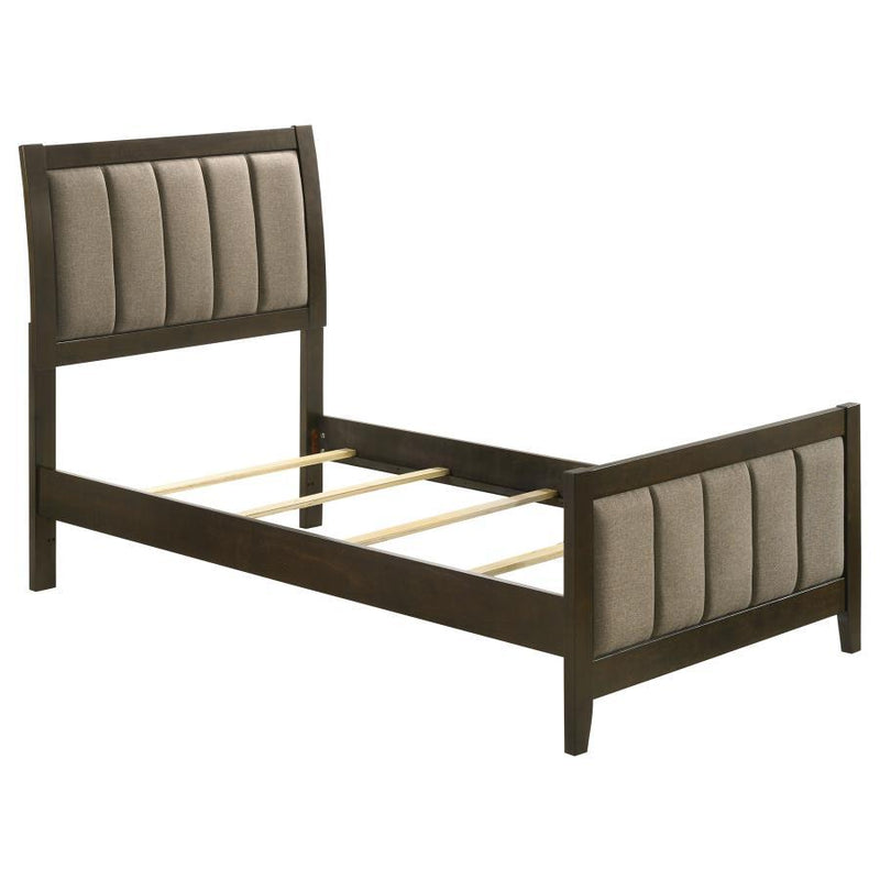 Wilkes - Twin Headboard, Footboard & Slats, Box 1 of 2 - Dark Cocoa