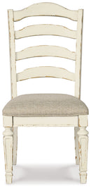 Realyn - Dining UPH Side Chair (Set of 2) - Ladderback - Chipped White