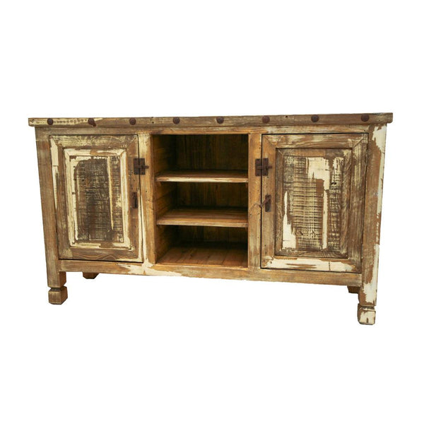 LMT Imports Antique White TV Stand ZGOVE-162AW IMAGE 1