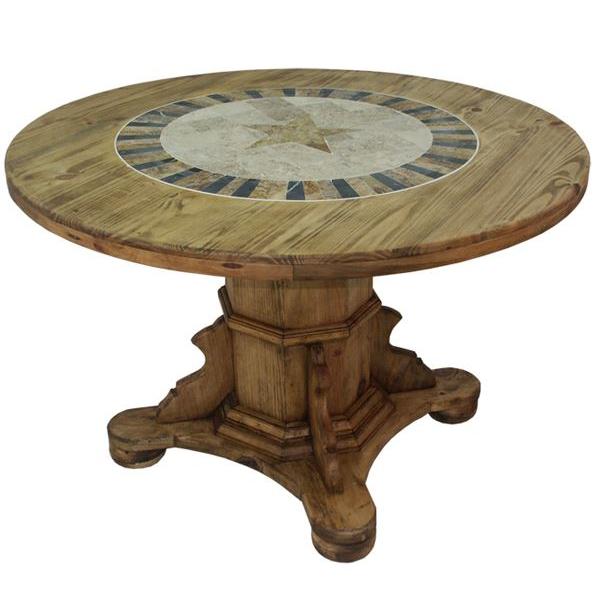 LMT Imports Round Dining Table with Marble Top and Pedestal Base ASI037TS IMAGE 1