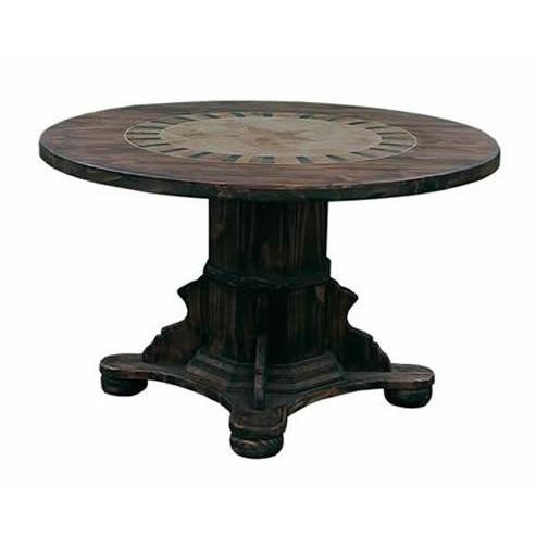 LMT Imports Round Dining Table with Marble Top and Pedestal Base ASI037TS MEDIO IMAGE 1