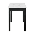 Rylee - Faux Marble Desk - Black / White