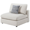 Serene - Upholstered Armless Chair - Beige