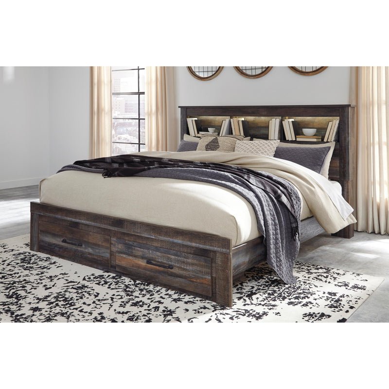  Size_King  -- Drystan B211B27 King Bookcase Bed with 2 Storage Drawers IMAGE 2
