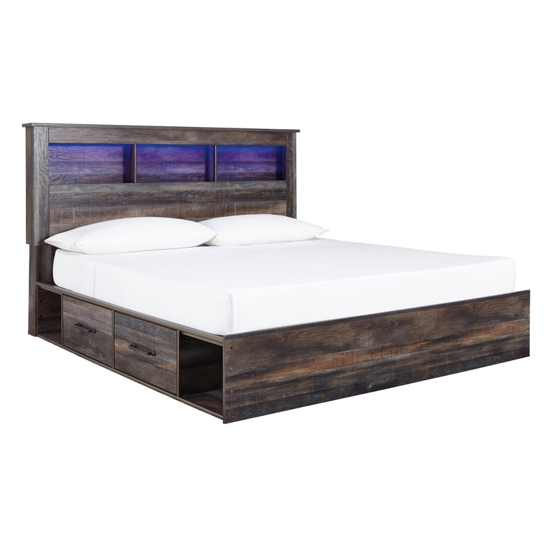  Size_King  -- Drystan B211B51 King Bookcase Bed with 2 Storage Drawers IMAGE 1