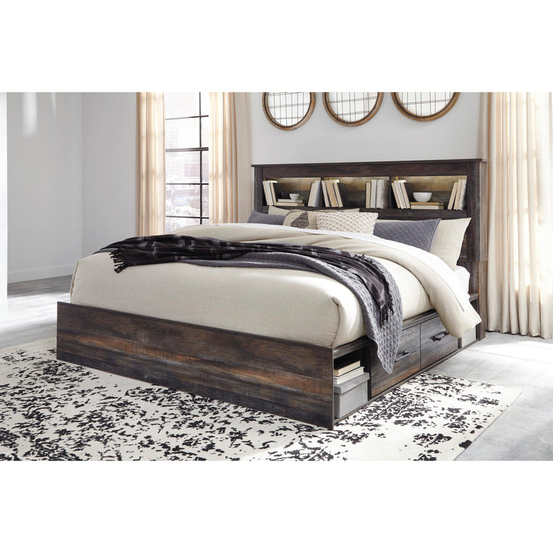  Size_King  -- Drystan B211B51 King Bookcase Bed with 2 Storage Drawers IMAGE 2