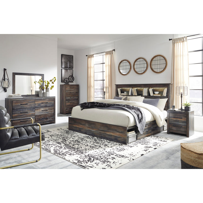  Size_King  -- Drystan B211B51 King Bookcase Bed with 2 Storage Drawers IMAGE 6