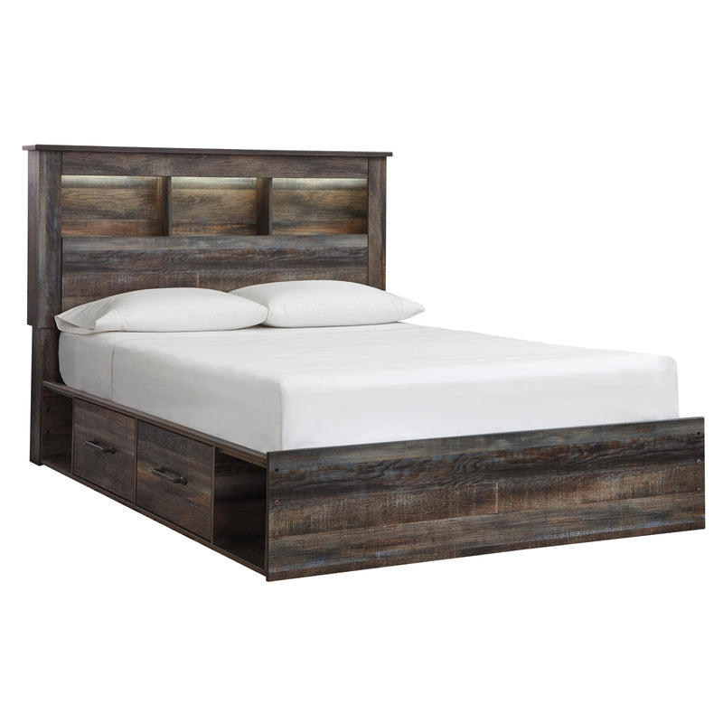  Size_Queen  -- Drystan B211B18 Queen Bookcase Bed with 4 Storage Drawers IMAGE 1