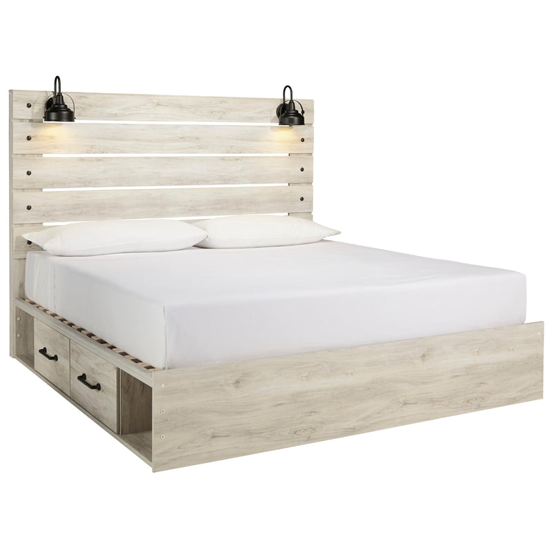  Size_King  -- Cambeck B192B19 King Panel Bed with 2 Storage Drawers IMAGE 1