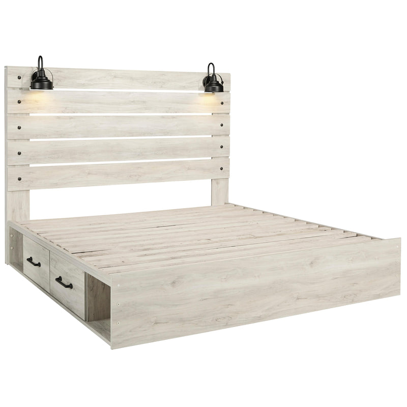 Size_King  -- Cambeck B192B19 King Panel Bed with 2 Storage Drawers IMAGE 2