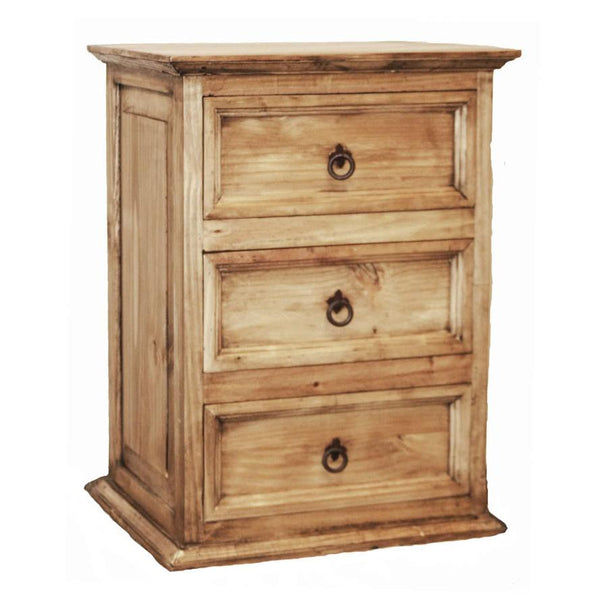 LMT Imports Mansion Bedroom Suite 3-Drawer Nightstand BUR005E IMAGE 1