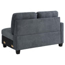 Georgina - Upholstered RAF Loveseat - Steel Gray