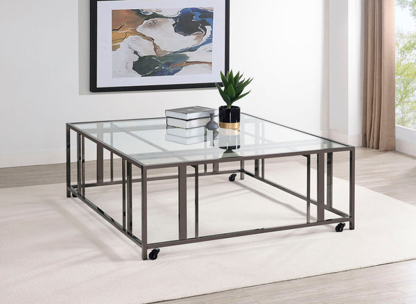 Adri - Square Glass Coffee Table Top - White