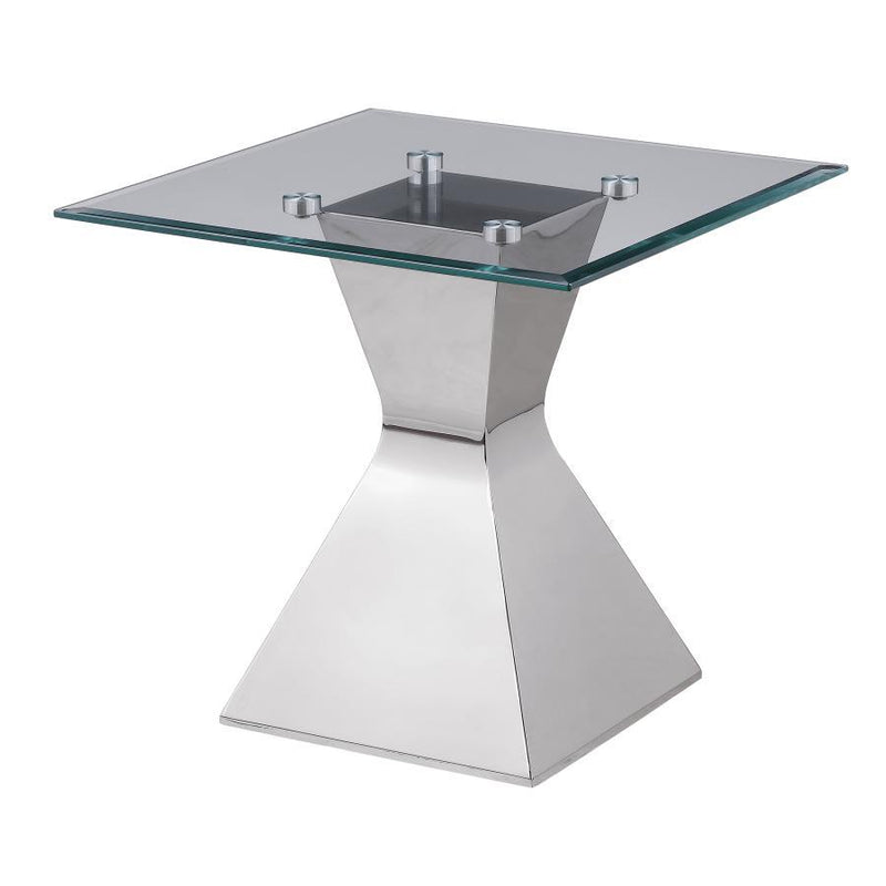 Jenny - Base Stainless Steel End Table - Silver