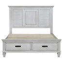 Franco - Queen Side Rails & Platform Panel, Box 3 of 3 - Distressed White