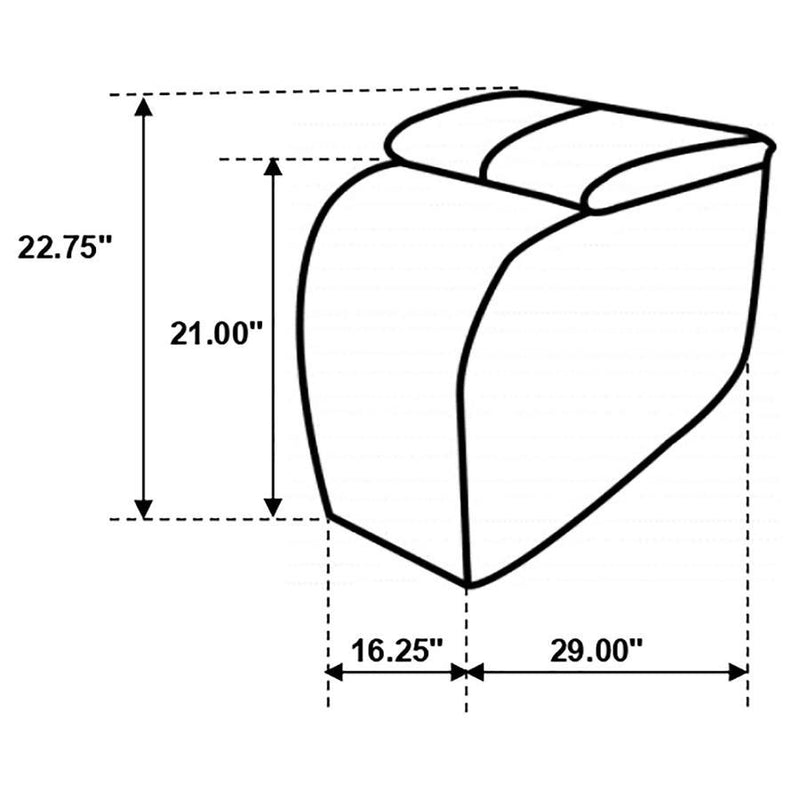 Cyrus - Upholstered Home Theater Storage Wedge Console - Black