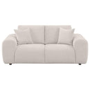 Burnett - Chenille Upholstered Wide Arm Loveseat