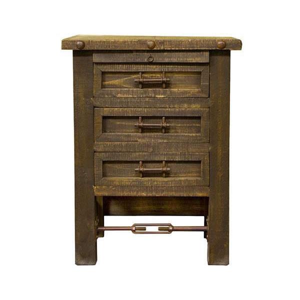 LMT Imports Las Piedras 3-Drawer Nightstand BUR699DO IMAGE 1