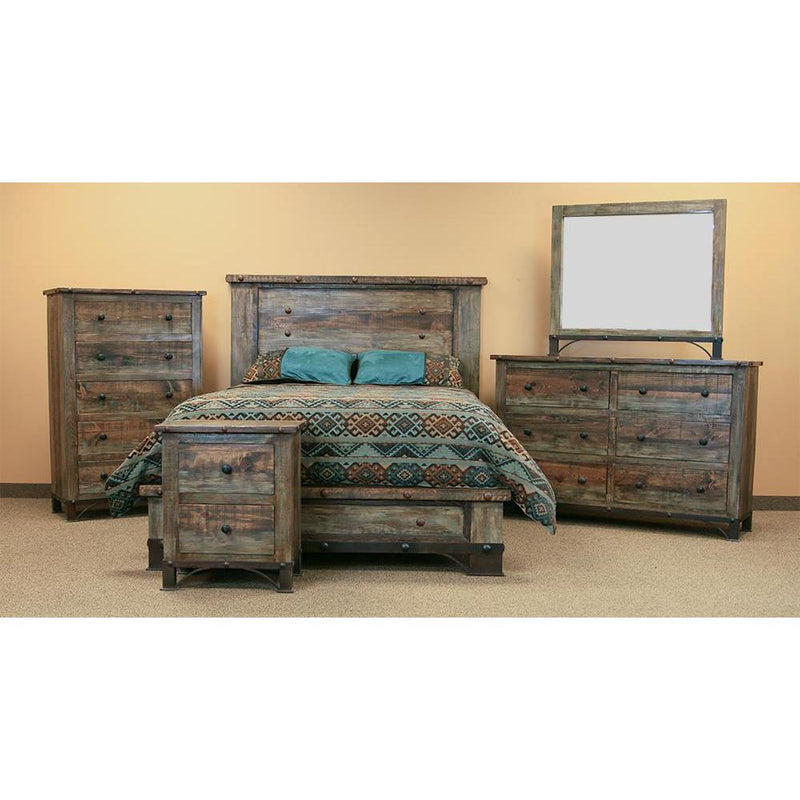 LMT Imports Urban Rustic King Panel Bed CAM803 KING IMAGE 2