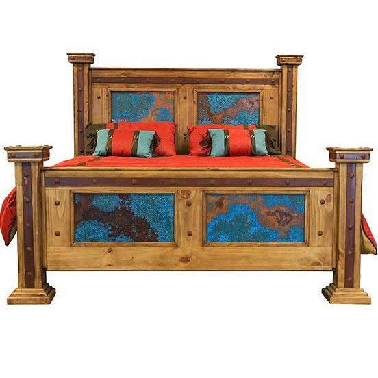 LMT Imports Queen Panel Bed ZLUNA-101Q TURQ IMAGE 1