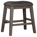 Caitbrook - Upholstered Stool (Set of 2) - Gray